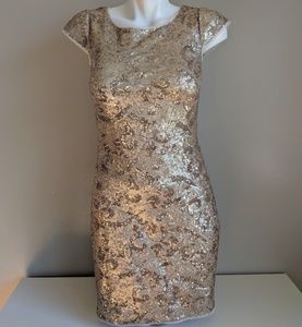Gold Sequin Cocktail Dress